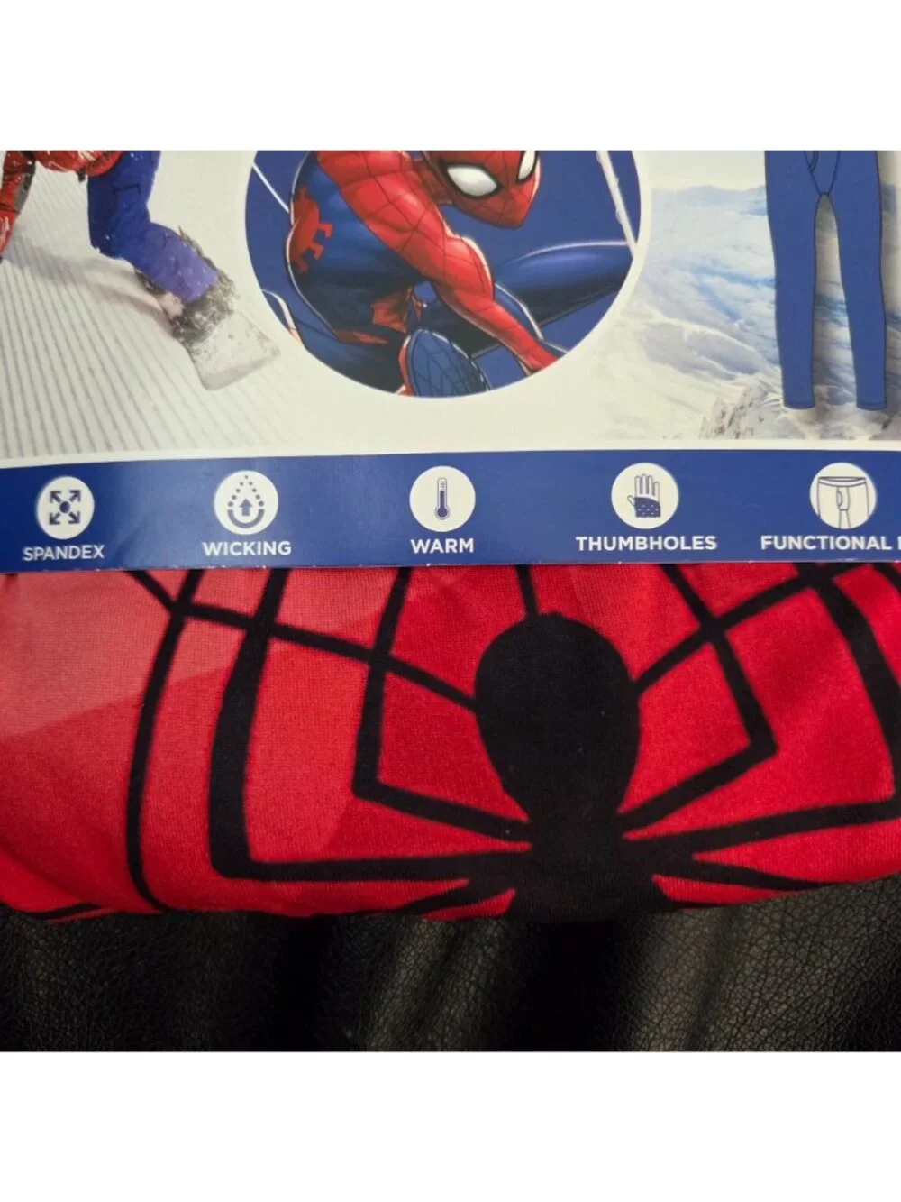Marvel Spiderman Boys Warm Essentials Underwear Set Small Stretch Fabric With Th